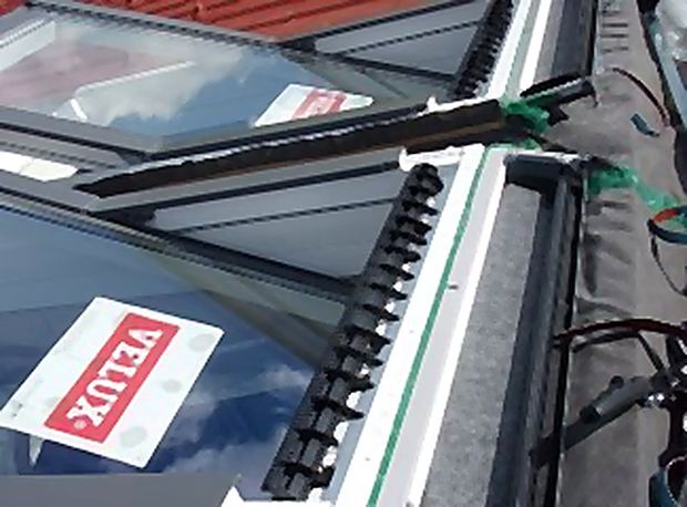 Verglastes Dachelement im Einbau